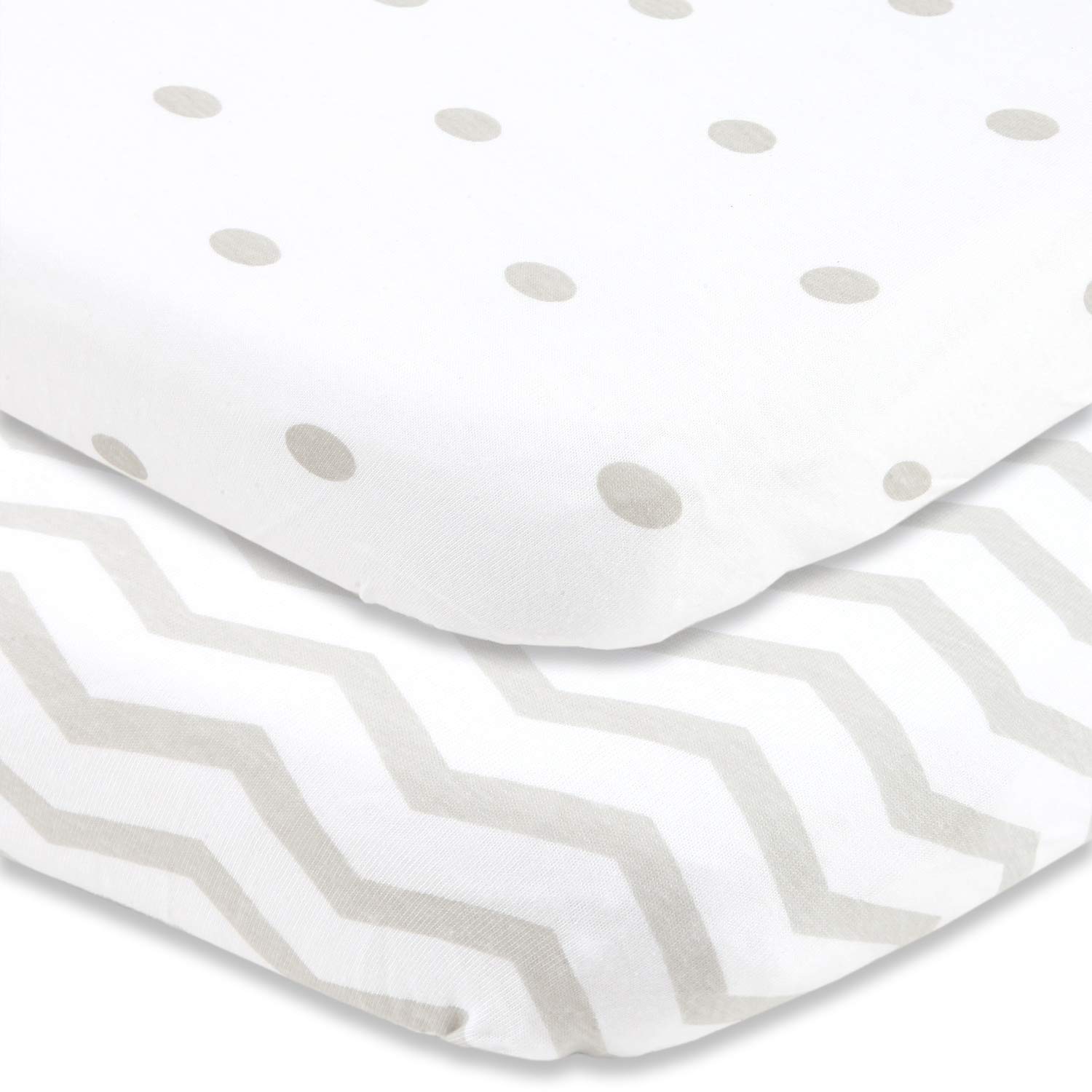 Baby Cradle Sheets Fitted 18x36x2 - Compatible With Arms Reach Co Sleeper Cambria, Clear Vue, Mini Ezee, Miclassic Bassinet - Pure Jersey Cotton - Breathable Cradle Bedding - Gender Neutral, Unisex
