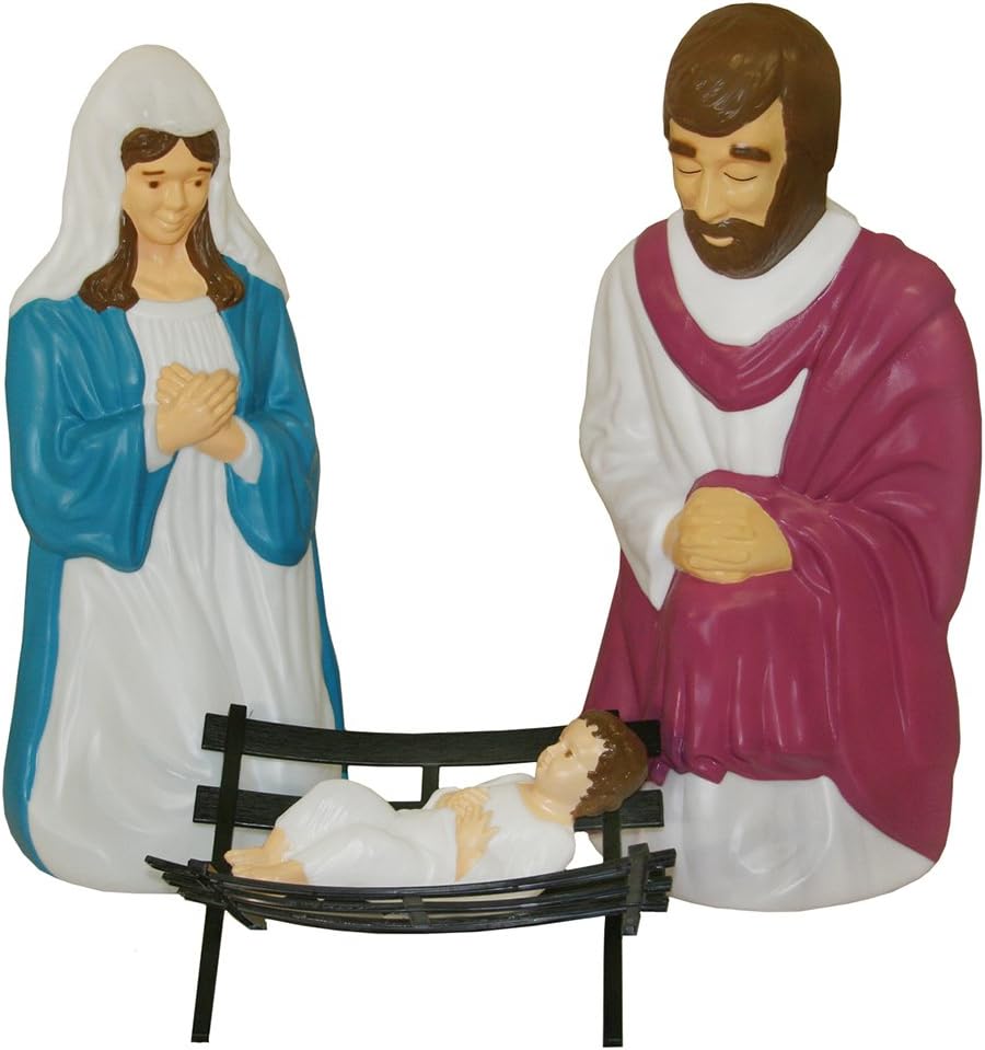 Festive Lights 1m Tall Large Nativity Blow Mould Set Amazon.co.uk