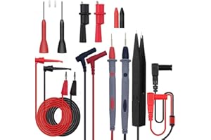 MOGAOPI Multimeter Test Leads Set, Professional Leads Kit, Precision Sharp Probe Test Lead 1000V 20A Gold-Plated Probe Leads with Alligator Clips, Test Hooks, Test Probes Lead, Test Tweezer.