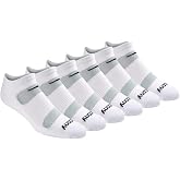 Saucony Men's RunDry Mesh Ventilating Comfort Fit Performance No-Show Socks, Available in M-XXL (6, 12, 18 Pairs)