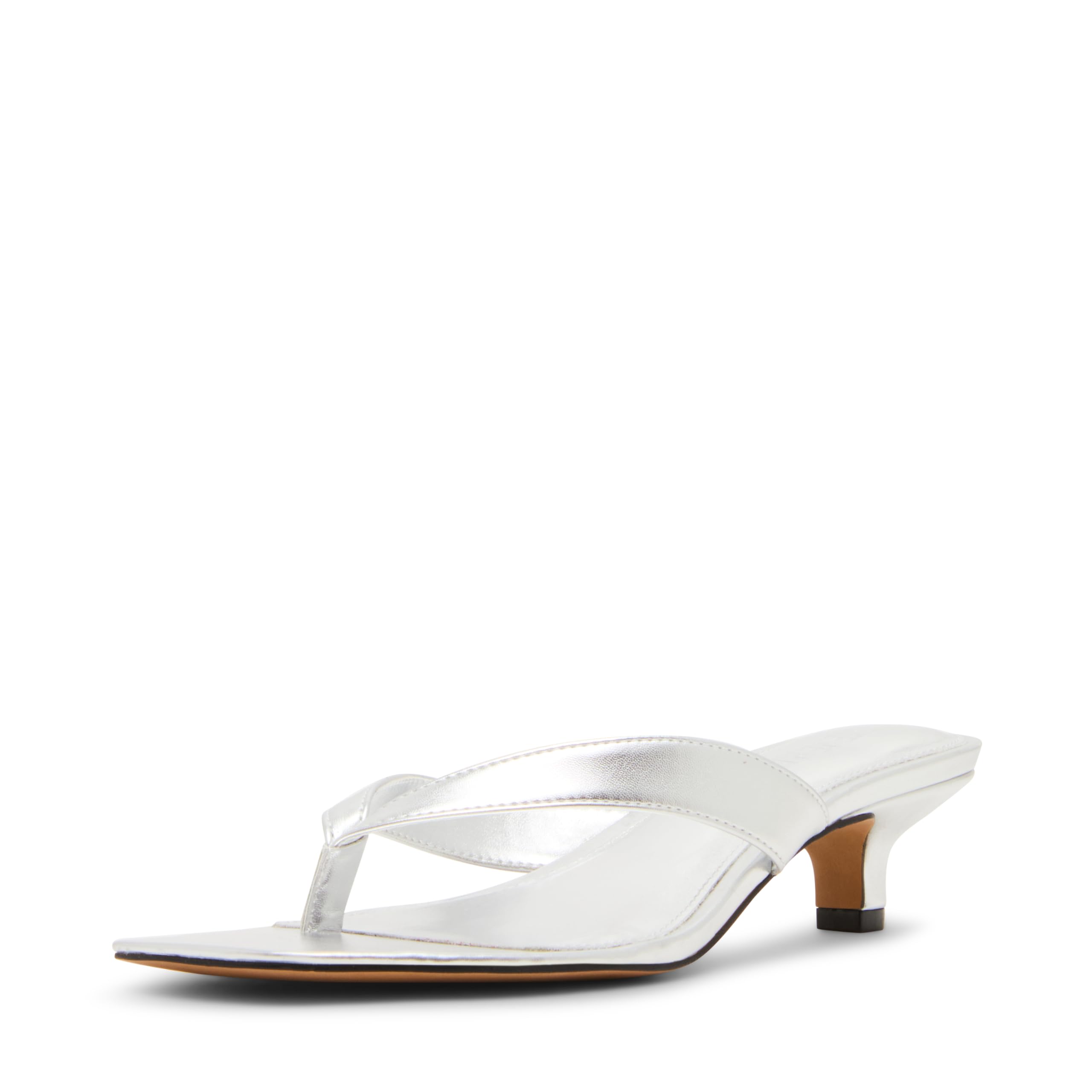 Steve Madden Women’s Tracie Heeled Sandal, Silver, 7