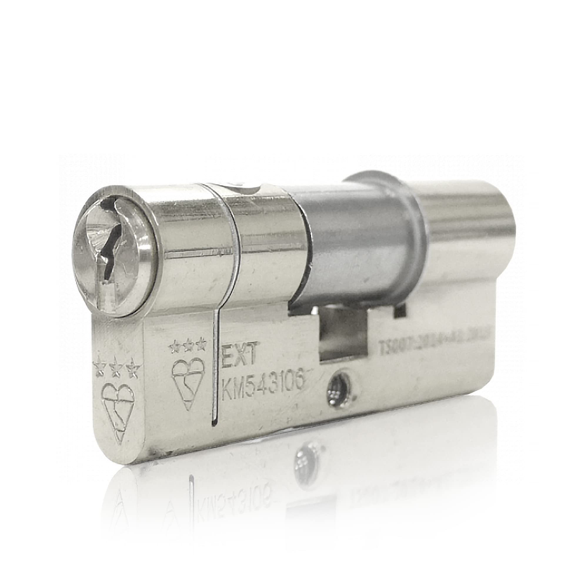 UAP Kinetica 3-Star Kitemarked Euro Cylinder Door Lock with Anti-Snap & 5 Keys - Security Barrel with Anti-Bump & Drill Features - Advanced Lock System Home & Office (80mm 40/40) (Polished Chrome)