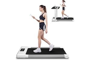 SupeRun Walking Pad, Under Desk Treadmill, 3 in 1 Portable Treadmill with Remote Control LED Display, 2.5 HP Quiet Walking Jogging Machine for Office Home Use, 300 Lbs Capacity