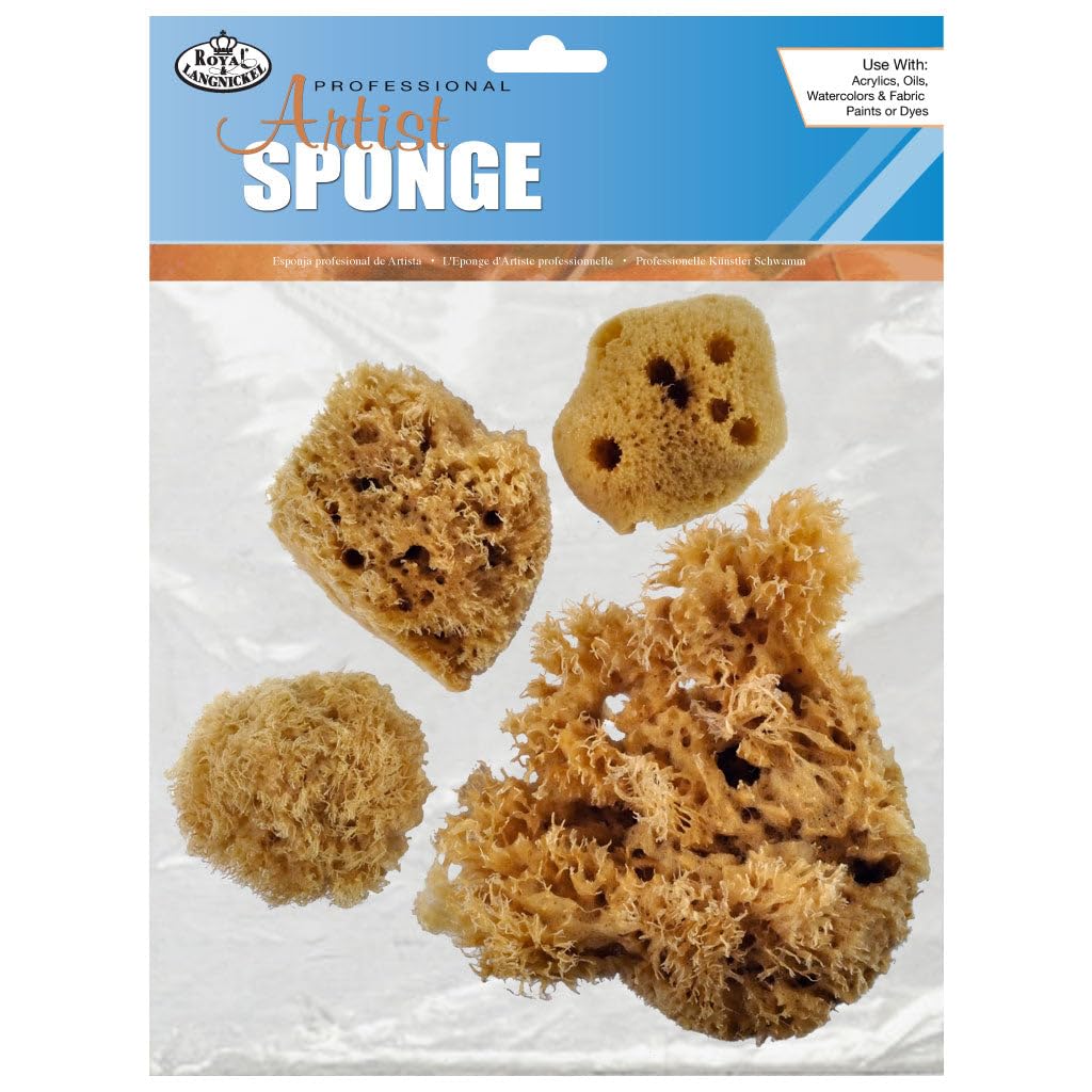 Royal & Langnickel Combi Sea Sponge Set of 4 Neutral Sponges