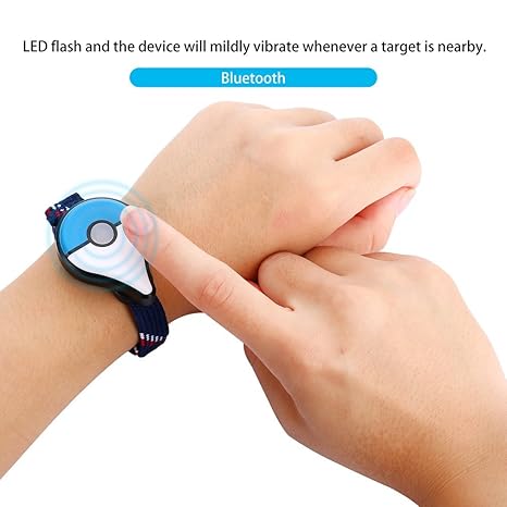 Smart Bluetooth Armband für Pokemon GO Plus Armband Interaktive Figur Spielzeug (Farbe: blau-weiß)