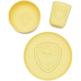 Lalo PAW Patrol Kids Dinnerware Set - 3-Piece Bowl, Plate & Cup, Dishwasher Safe, BPA Free - Chase Design