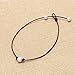 MAIMANI Handmade Single Freshwater Cultured Pearl Choker Necklace Bead on Black Genuine Leather 14-18