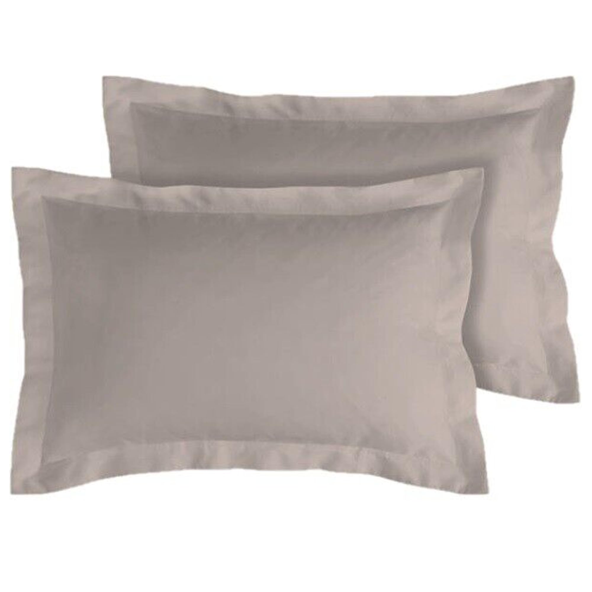 JRI® 50% COTTON AND 50% POLYESTER OXFORD PILLOW CASES-MACHINE WASHABLE-Pack of 2-GREY - (Same Day Dispatch)