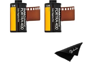 Kodak Portra 400 Film - 2 Pack of 36exp Rolls for 35mm Cameras with balveli Premium Microfiber Cloth