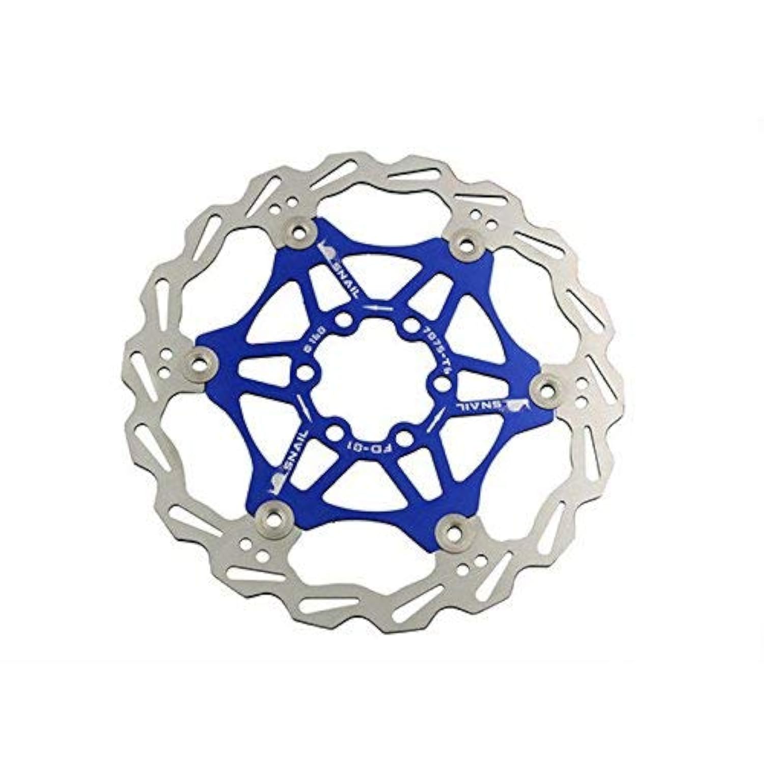 Bike Bicycle Disc Brake Rotor Floating MTB Rotors 160mm (Blue)