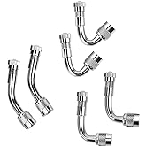 6 PCS Metal Valve Stem Extenders 45 Degree 90 Degree 135 Degree schrader valve extender Universal Valve Stem Extensions for Dual Wheels Passenger Cars, Stroller, RV, Motorcycles, Bicycles, Trailers