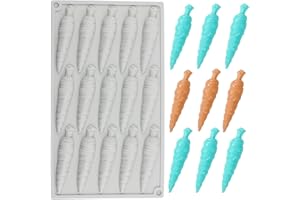 NYKSTRSM 15 Cavity 3D Carrot Shape Silicone Candy Molds For Candy Chocolate Cake Decorations