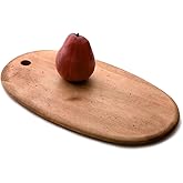 J.K. Adams 14.5” x 8.5” Maple Wood Artisan Cutting Board with Distressed Finish, Oval-Shaped