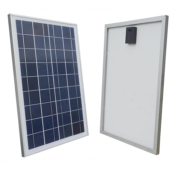 ECO-WORTHY 12 Volt 25 Watt Solarpanel Solarmodul Solarzelle Solar Polykristallin Modul Metallabstreifgitter RV Boot Batterie
