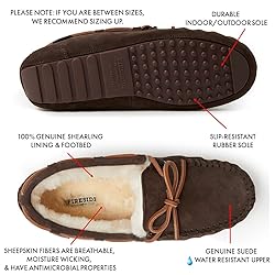 Fireside By Dearfoams Mens Victor Shearling