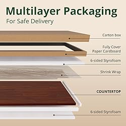 Howizz 55 x 28 in. Solid Wood Table Top, Cherry