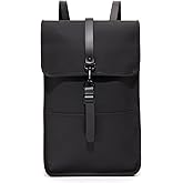 RAINS Backpack for Women and Men - Fits 15" Laptop - Water Resistant Rucksack - (Black, One Size)