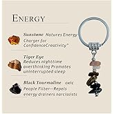 ShF1djx Natural Crystal Keychain gift retirement gift for woman,Small Healing Stones new beginnings gifts for women