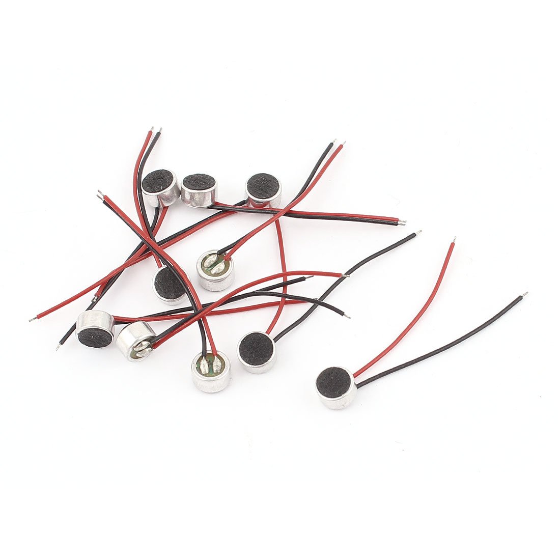 Photo 1 of uxcell 10pcs 6mm x 3.5mm Mini Electret Microphone Condenser Pickup w Lead