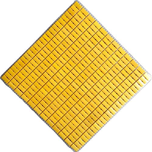 100% Handmade Mahjiong Carbonized Nature Bamboo Square Summer Cool Chair Seat Cushion for Office/car/Sofa/Restaurant/etc 45cm45cm Cooling Mat Laptop Pet Dog (Yellow)