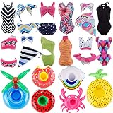 E-TING Fashionistas 11PCS Doll Clothing Pack, 3 Sets 11.5" Girl Dolls Swimsuits 