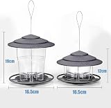 WLLKOO Bird Feeders for Outdoors 2 Pack Adjustable Hanging Plastic Bird Feeder view 3