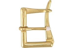 HOMOBABE Brass Men’s Belt Buckle Replacement 4.0cm Pin Buckle Quick Release Fastener for Men’s Leather Belts
