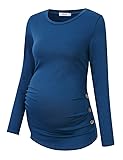 Coolmee Maternity Shirt Side Button and Ruched