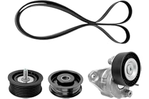 QNHEAY Engine Tensioner and Idler Pulley Ribbed Serpentine Belt Assembly Fit for Mercedes-Benz 2005-2011, Drive Belt Tensioner Idler Pulley Kit Replace 2722021419 2722000270 2722021019 6pk2404