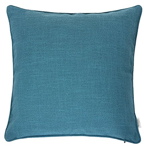 Homey Cozy Linen Textured Throw Pillow Cover,Linen Solid Teal Large Sofa Couch Decorative Pillow Case Western Home Decor 20x20, Cover Only
