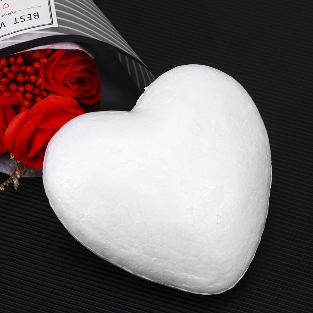 Homoyoyo Ghirlanda in Polistirolo a Forma Di Cuore Per Decorazioni Fai Da Te - Ideale Per Matrimonio e Natale - Set Di 25 Accessori Per Ornamenti Creativi
