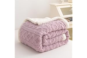 Luxury Faux Rabbit Fur Throw Blanket - Plush Soft All-Season Couch & Bedspread, Single/Double Size, Machine Washable, Contemp