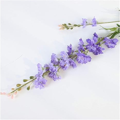 Amazon 80cmの造花のベイフィニウムの紫色の紫色の花束の花束の配置の結婚式の家の装飾秋 Color Purple 造花 オンライン通販