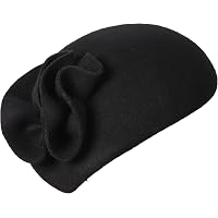 F FADVES Wool Felt Fascinator Winter Women Pillbox Hat  display picture 3