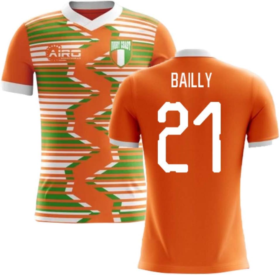 Airosportswear 2018-2019 Ivory Coast Home Concept Football Soccer T-Shirt (Eric Bailly 21)