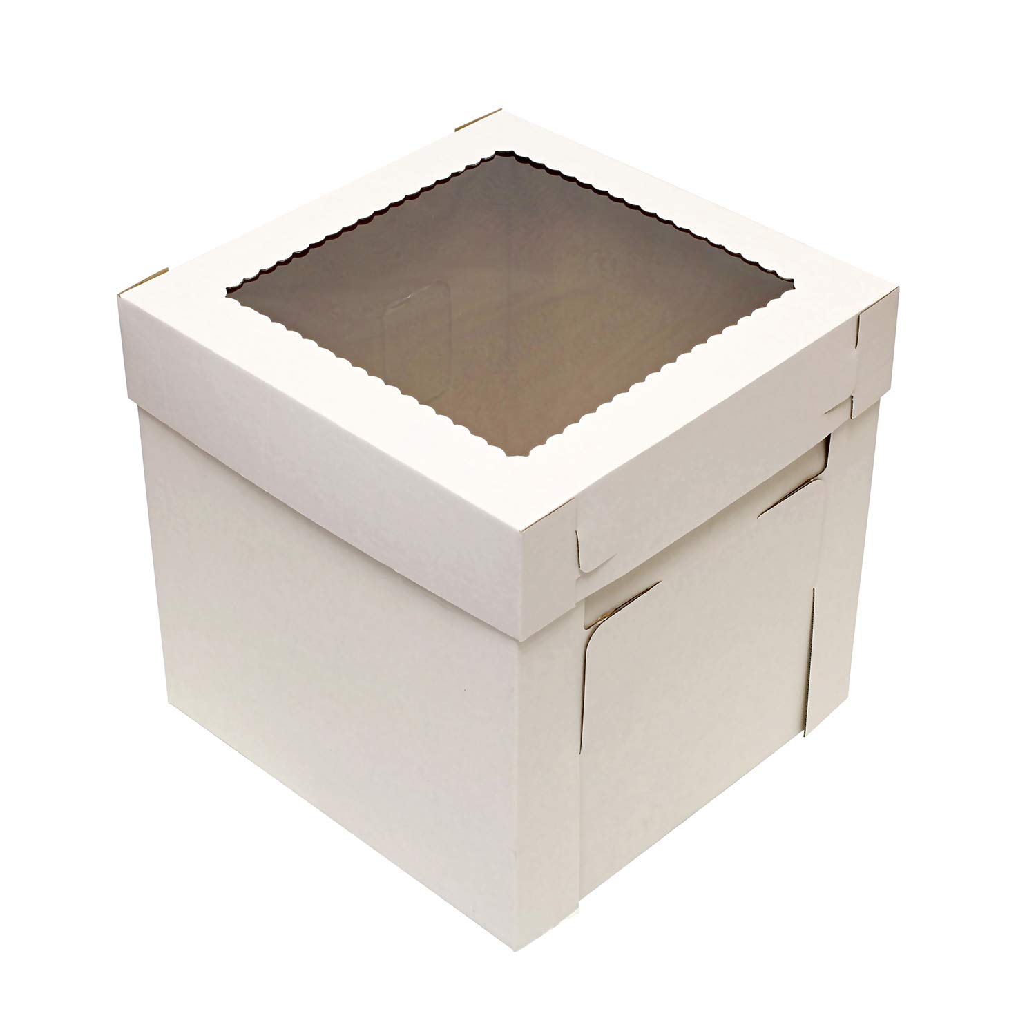 SpecialT Large Tall Full Size Cake Boxes with Window - 25-Pack White ...