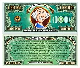 Kids Million Dollar Bill Tract 20 Pack Pamphlet Ray Comfort