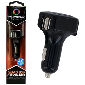 4 Port Usb Car Charger By Celltronix Multi Port Quad Amazon In