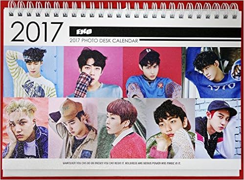Amazon Co Jp Exo エクソ 17 18 Photo Desk Calendar 卓上カレンダー 韓国盤 Exo 文房具 オフィス用品