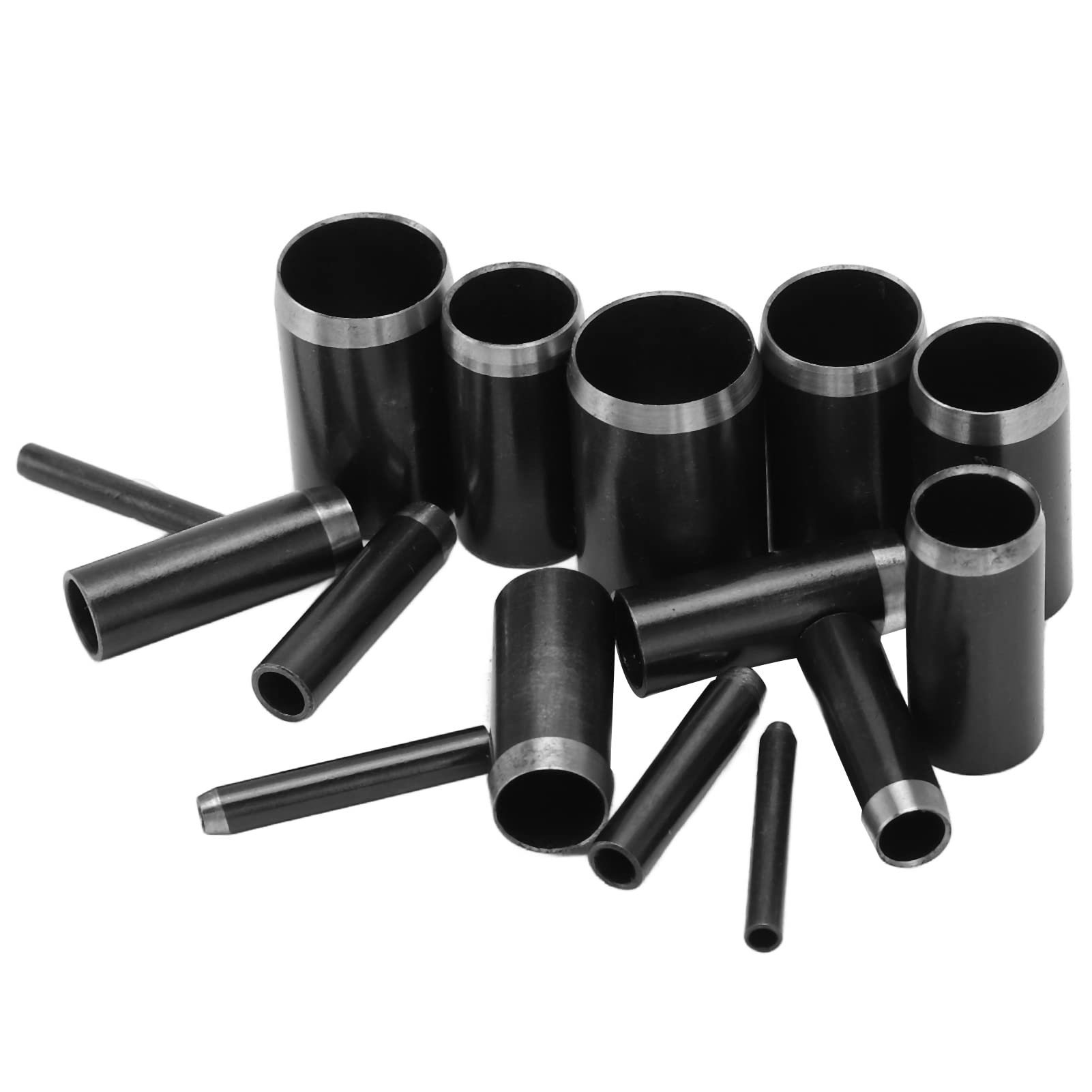 XINL 15Pcs Leather Punching Tool, Hole Hollow Punch Cutter for DIY Leather Craft Leather Hole Puncher Cutter Tool, Incisive Edges High Density 1 to 15mm, Leather Punch Hole Die