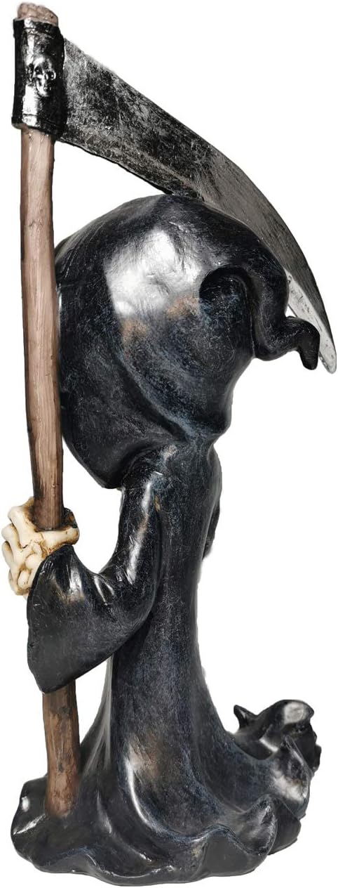 Muse Design Middle Finger Grim Reaper Gothic Decor Sculptures Statues Art Resin Decorations: Home & Kitchen