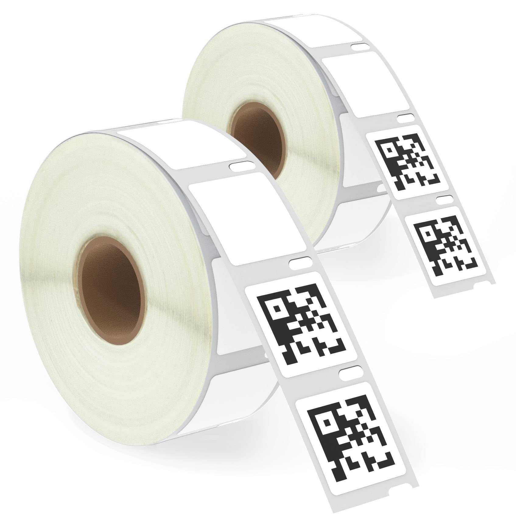 BETCKEY - 2 Rolls S0929120 Self-Adhesive Labels, 25mm x 25mm, 1500 Small Multi-Purpose Labels Compatible with DYMO LabelWriter 450, 4XL, NOT Fit 550 or 5XL