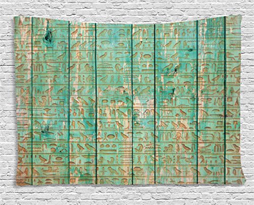 Egypt Decor Tapestry, Ancient Hyeroglyphs Icons