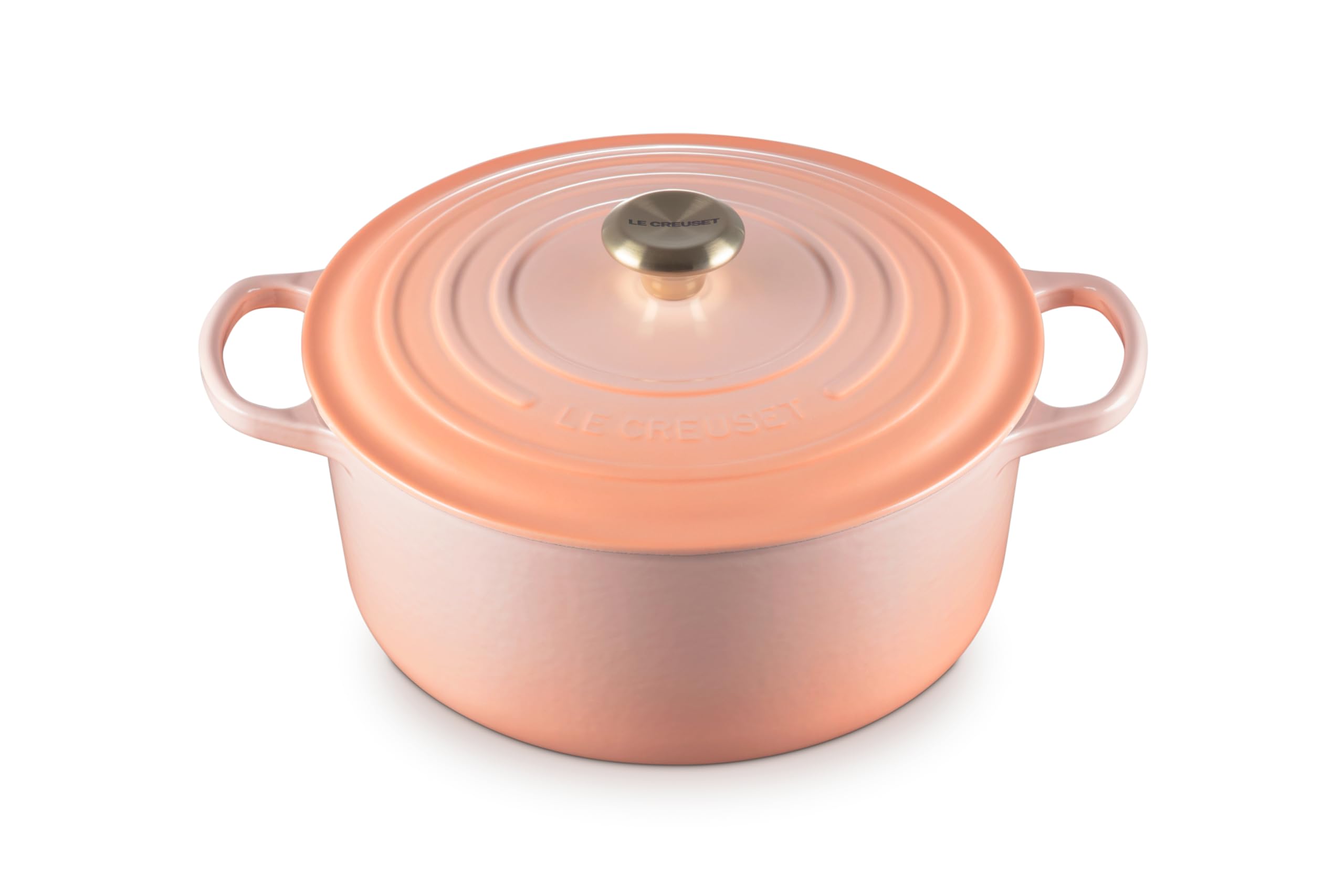 Le Creuset Enameled Cast Iron Signature Round Dutch Oven, 7.25 qt., Peche