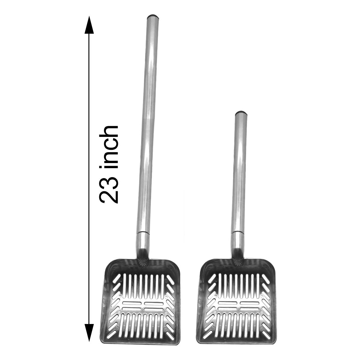 TOYPOPORStainless Steel Cat Litter Scoop 23 inches Telescoping Litter Scoop with Long Handle Perfect Scooper for Cats and Dogs