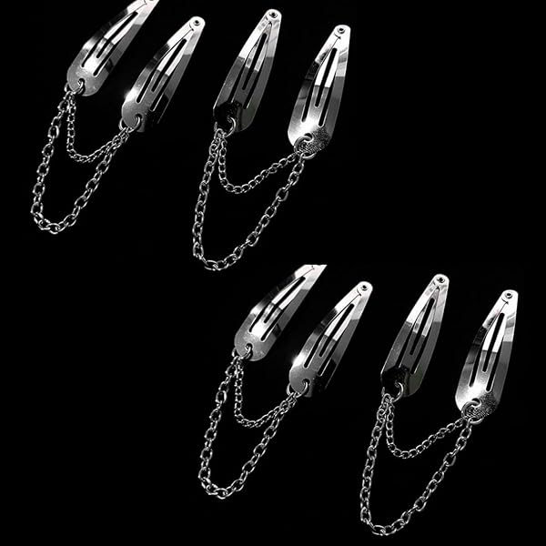 Goth Hair Accessories For Women – 10 Pcs Metal Punk Spikes Y2K Grunge Clips Emo Alt Gothic Jewelry For Braids Silver