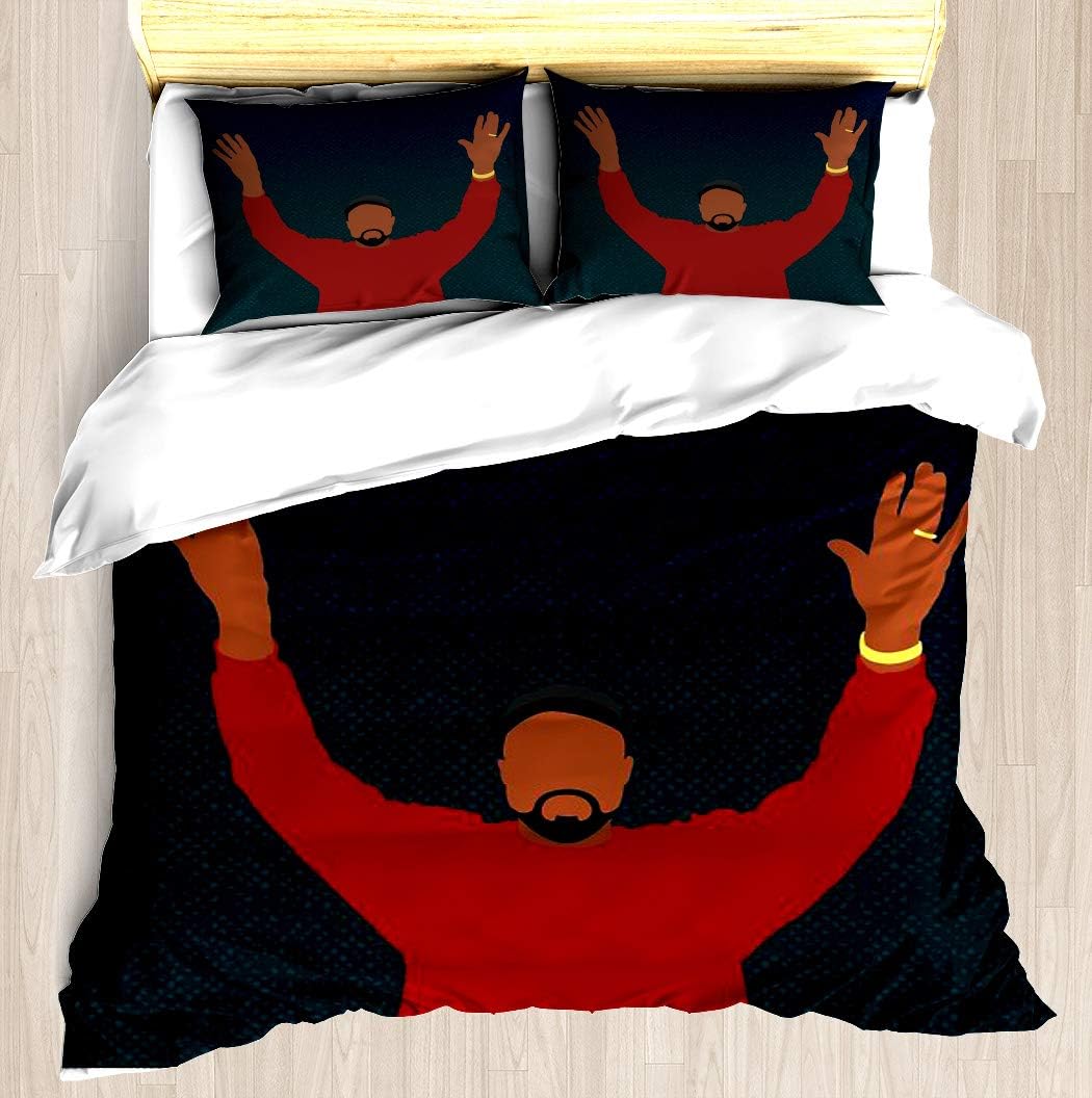 NTCBED Kanye WEST - Duvet Cover Set Soft Comforter Cover Pillowcase Bed Set Unique Printed Floral Pattern Design Duvet Covers Blanket Cover Queen/Full Size