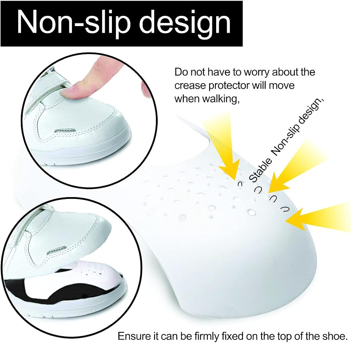 BOXING MONKEY Anti-wrinkle, Shoe Crease Protector, Available in Color  White 6 Pairs.: Shoes