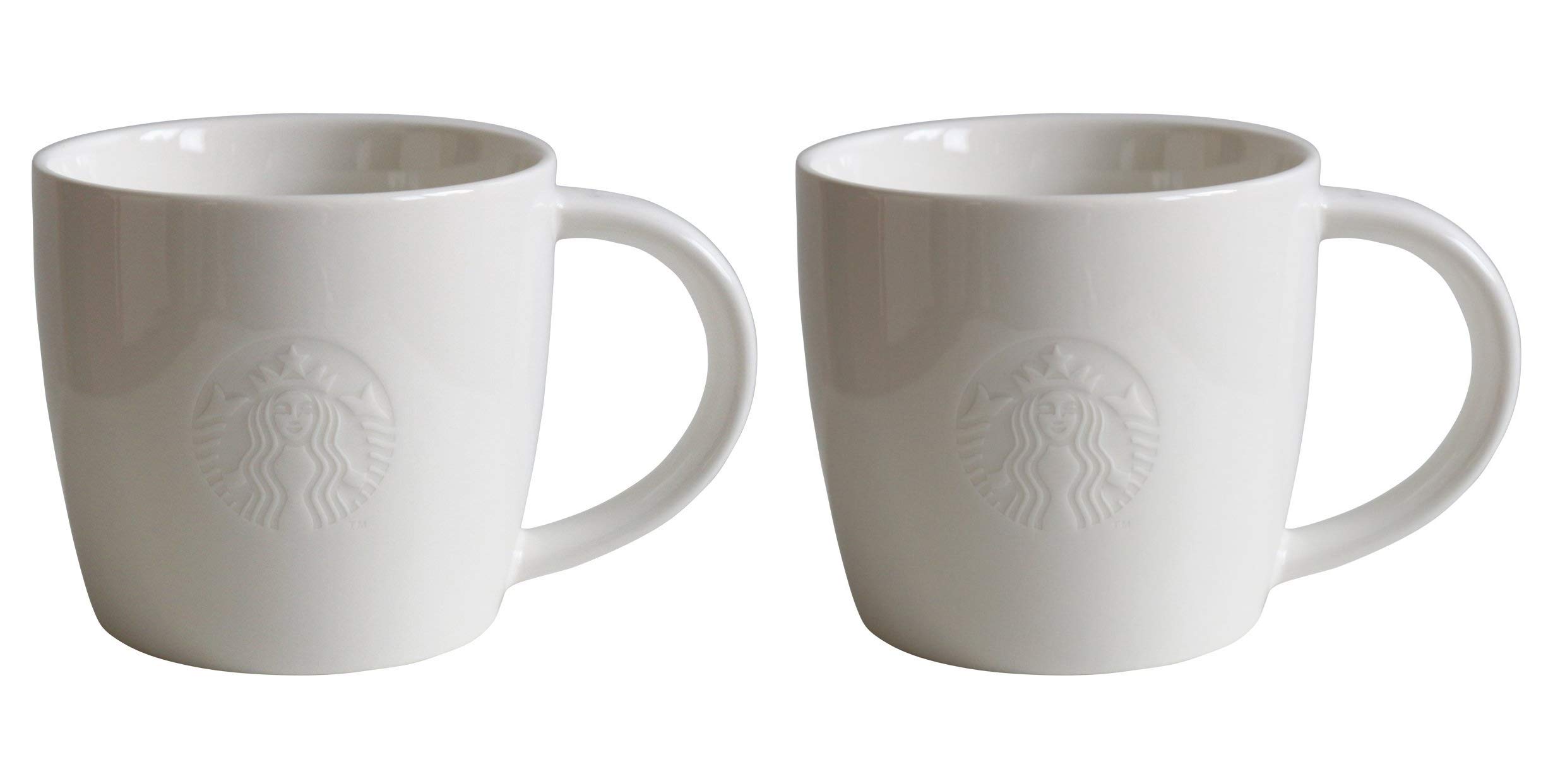 STARBUCKS Mug Short Fore Here Series White Collectors Set Variations - 2 - Short/8oz/227ml