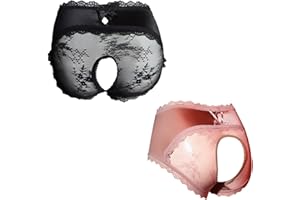 BLESO-Sissy Mens Lingerie Sexy Pouch Panties Lace Bikini Briefs Mens Lingerie Panties Femboy Underwear for Men